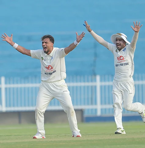 Mahipar Stars players during the Abdali first-class tournament